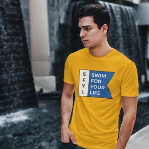 MENS YELLOW SFYL COTTON T-SHIRT